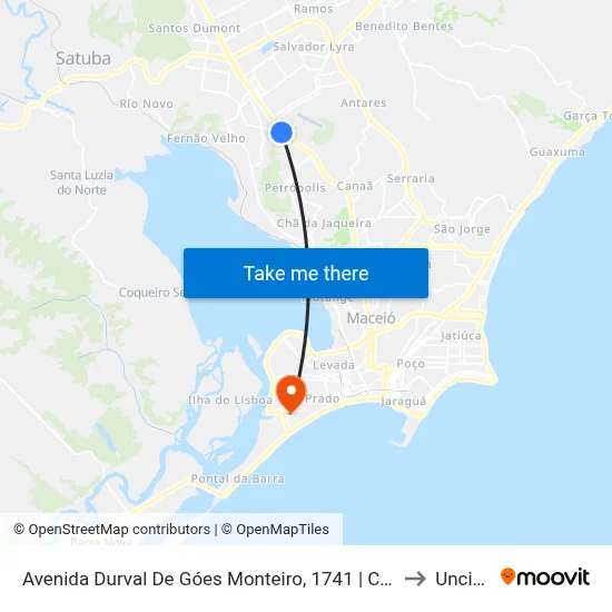 Avenida Durval De Góes Monteiro, 1741 | Carajás to Uncisal map
