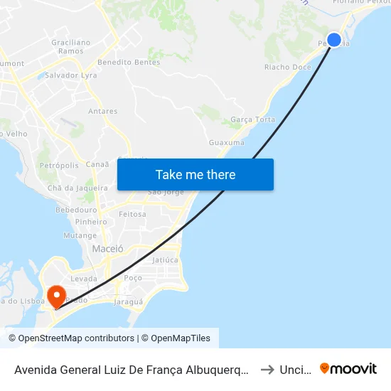 Avenida General Luiz De França Albuquerque | Aabb to Uncisal map