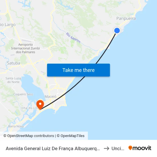 Avenida General Luiz De França Albuquerque, 01 to Uncisal map