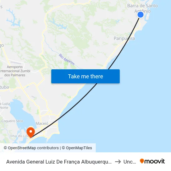 Avenida General Luiz De França Albuquerque, 6147-6181 to Uncisal map