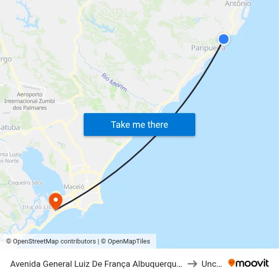 Avenida General Luiz De França Albuquerque, 5453-5723 to Uncisal map
