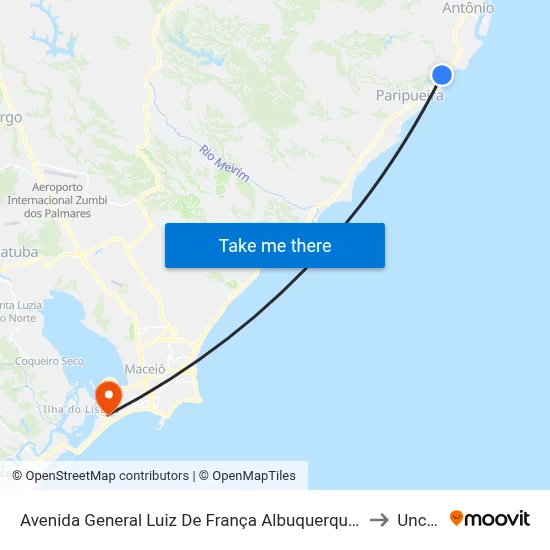 Avenida General Luiz De França Albuquerque, 5734-5856 to Uncisal map