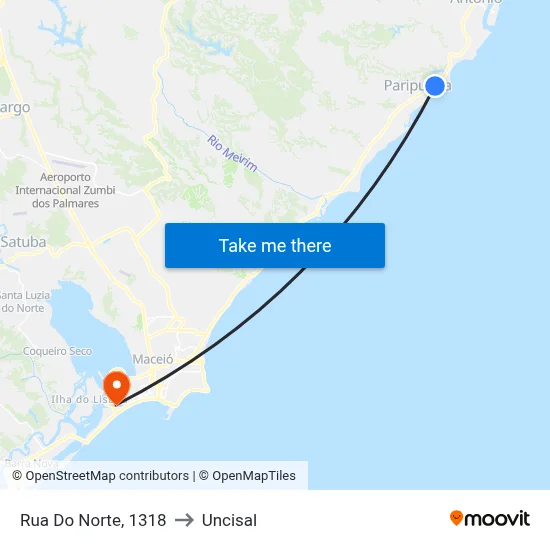 Rua Do Norte, 1318 to Uncisal map