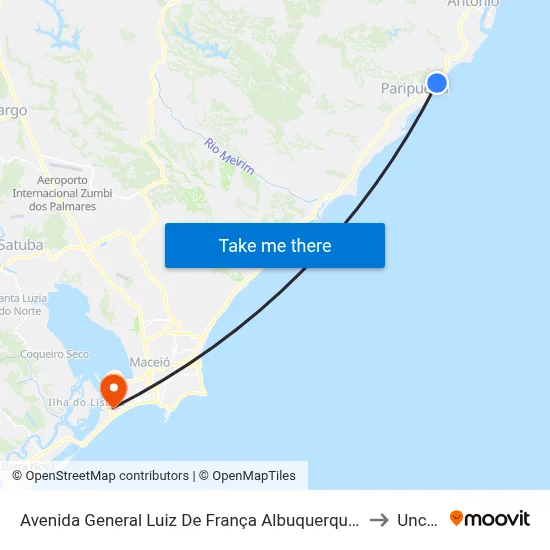 Avenida General Luiz De França Albuquerque, 4259-4307 to Uncisal map
