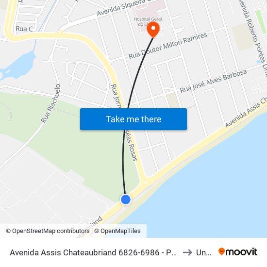 Avenida Assis Chateaubriand 6826-6986 - Prado Maceió - Al Brasil to Uncisal map