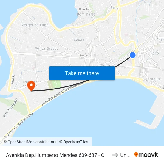Avenida Dep.Humberto Mendes 609-637 - Centro Maceió - Al Brasil to Uncisal map