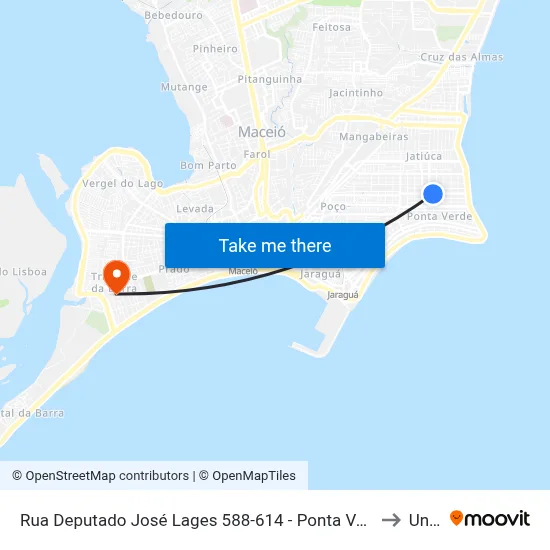 Rua Deputado José Lages 588-614 - Ponta Verde Maceió - Al 57035-330 Brasil to Uncisal map