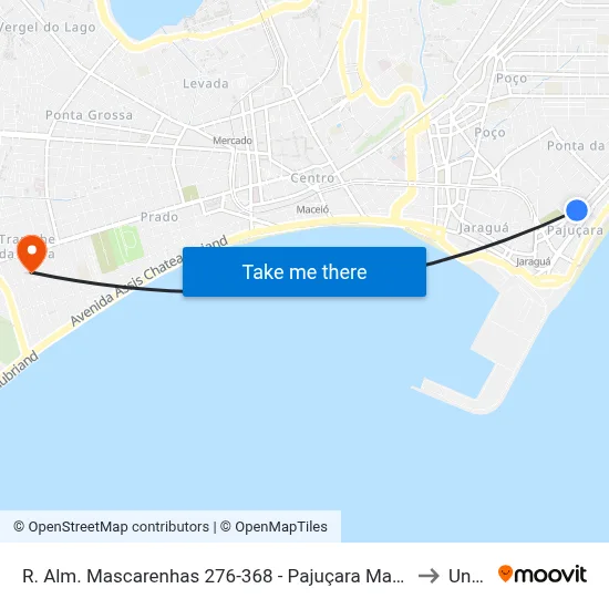 R. Alm. Mascarenhas 276-368 - Pajuçara Maceió - Al 57030-010 Brasil to Uncisal map