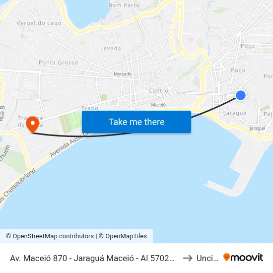 Av. Maceió 870 - Jaraguá Maceió - Al 57022-080 Brasil to Uncisal map
