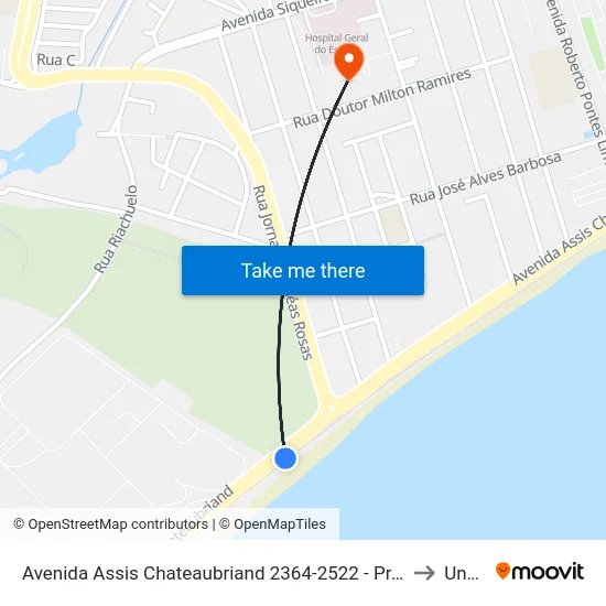 Avenida Assis Chateaubriand 2364-2522 - Prado Maceió - Al Brasil to Uncisal map