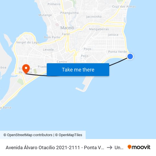 Avenida Álvaro Otacílio 2021-2111 - Ponta Verde Maceió - Al Brasil to Uncisal map