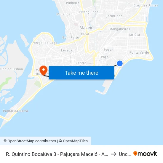 R. Quintino Bocaiúva 3 - Pajuçara Maceió - Al 57030-005 Brasil to Uncisal map