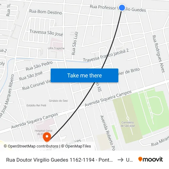 Rua Doutor Virgilio Guedes 1162-1194 - Ponta Grossa Maceió - Al 57014-220 Brasil to Uncisal map