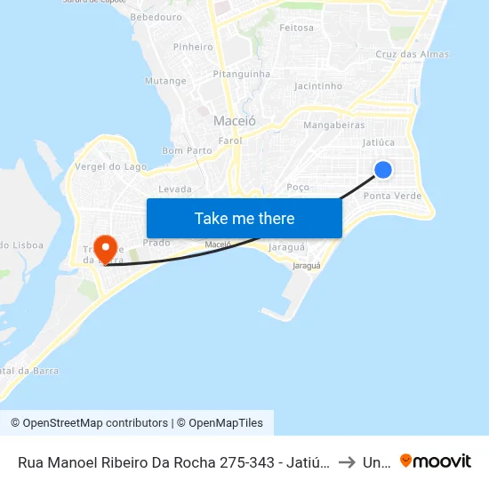 Rua Manoel Ribeiro Da Rocha 275-343 - Jatiúca Maceió - Al 57035-395 Brasil to Uncisal map