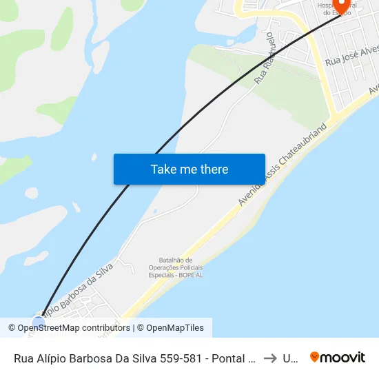 Rua Alípio Barbosa Da Silva 559-581 - Pontal Da Barra Maceió - Al 57010-810 Brasil to Uncisal map