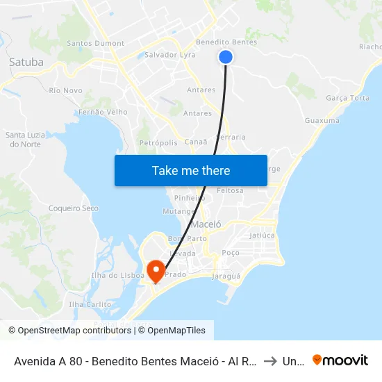 Avenida A 80 - Benedito Bentes Maceió - Al República Federativa Do Brasil to Uncisal map