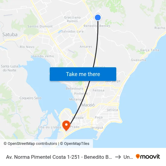 Av. Norma Pimentel Costa 1-251 - Benedito Bentes Maceió - Al 57084-540 Brasil to Uncisal map