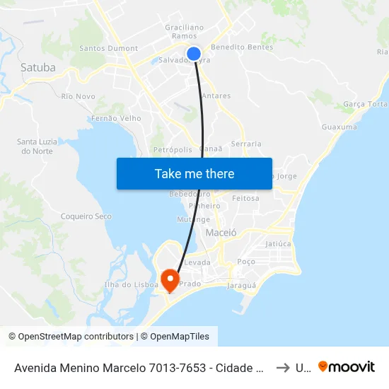 Avenida Menino Marcelo 7013-7653 - Cidade Universitária Maceió - Al 57073-470 República Federativa Do Brasil to Uncisal map