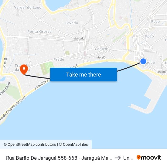 Rua Barão De Jaraguá 558-668 - Jaraguá Maceió - Al 57022-140 Brasil to Uncisal map