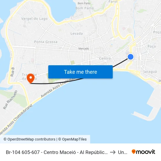 Br-104 605-607 - Centro Maceió - Al República Federativa Do Brasil to Uncisal map
