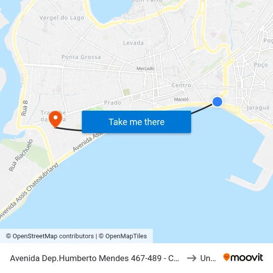 Avenida Dep.Humberto Mendes 467-489 - Centro Maceió - Al Brasil to Uncisal map