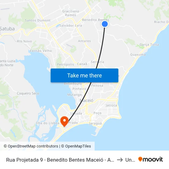Rua Projetada 9 - Benedito Bentes Maceió - Al República Federativa Do Brasil to Uncisal map