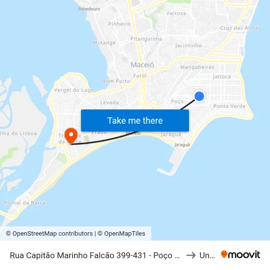 Rua Capitão Marinho Falcão 399-431 - Poço Maceió - Al 57025-260 Brasil to Uncisal map