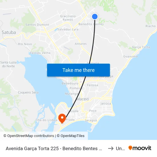 Avenida Garça Torta 225 - Benedito Bentes Maceió - Al 57084-615 Brasil to Uncisal map