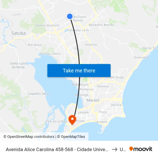 Avenida Alice Carolina 458-568 - Cidade Universitária Maceió - Al 57073-415 República Federativa Do Brasil to Uncisal map