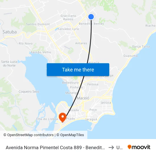 Avenida Norma Pimentel Costa 889 - Benedito Bentes Maceió - Al 57084-540 Brasil to Uncisal map