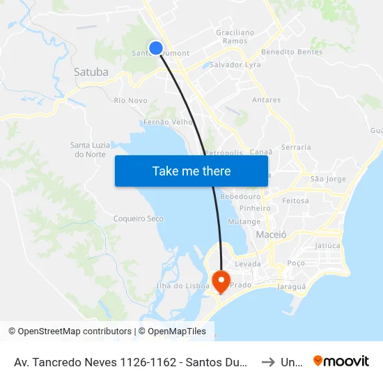 Av. Tancredo Neves 1126-1162 - Santos Dumont Maceió - Al Brasil to Uncisal map