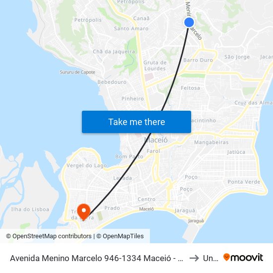 Avenida Menino Marcelo 946-1334 Maceió - Al República Federativa Do Brasil to Uncisal map