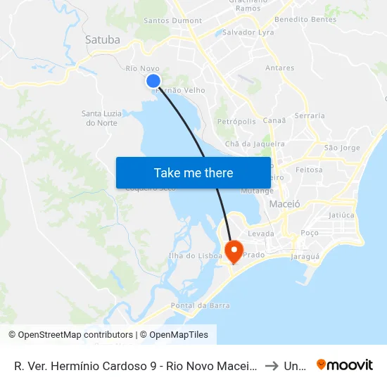 R. Ver. Hermínio Cardoso 9 - Rio Novo Maceió - Al 57070-540 Brasil to Uncisal map