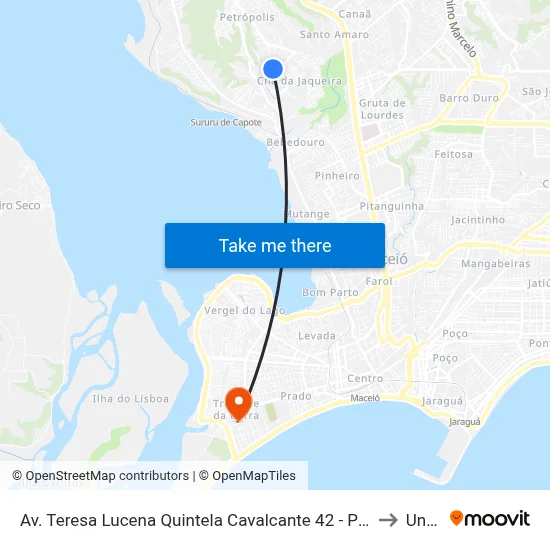 Av. Teresa Lucena Quintela Cavalcante 42 - Petrópolis Maceió - Al Brasil to Uncisal map