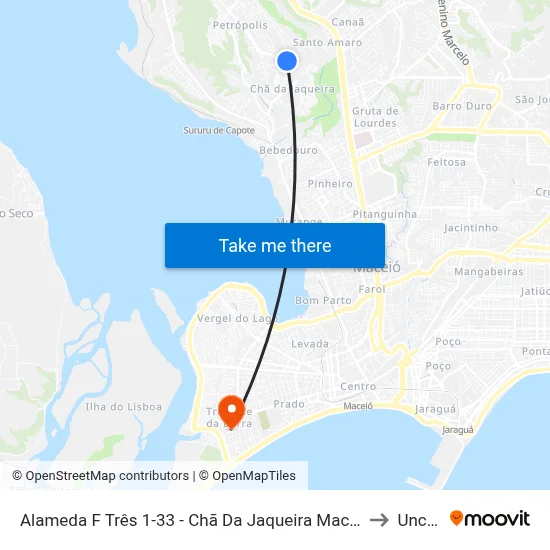 Alameda F Três 1-33 - Chã Da Jaqueira Maceió - Al Brasil to Uncisal map