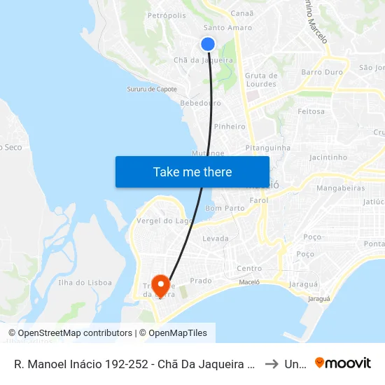 R. Manoel Inácio 192-252 - Chã Da Jaqueira Maceió - Al 57018-560 Brasil to Uncisal map