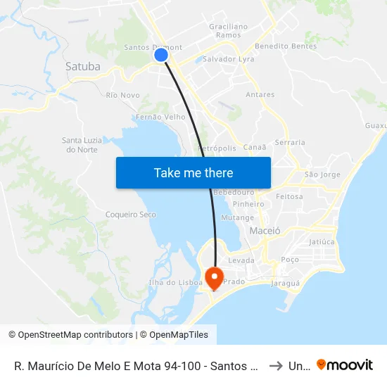 R. Maurício De Melo E Mota 94-100 - Santos Dumont Maceió - Al 57075-655 Brasil to Uncisal map