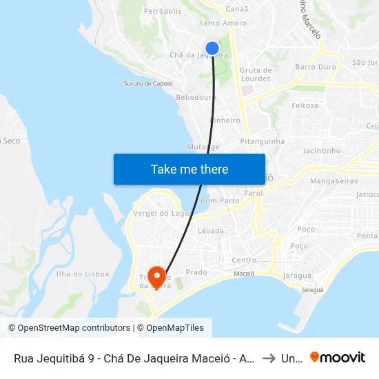 Rua Jequitibá 9 - Chá De Jaqueira Maceió - Al República Federativa Do Brasil to Uncisal map