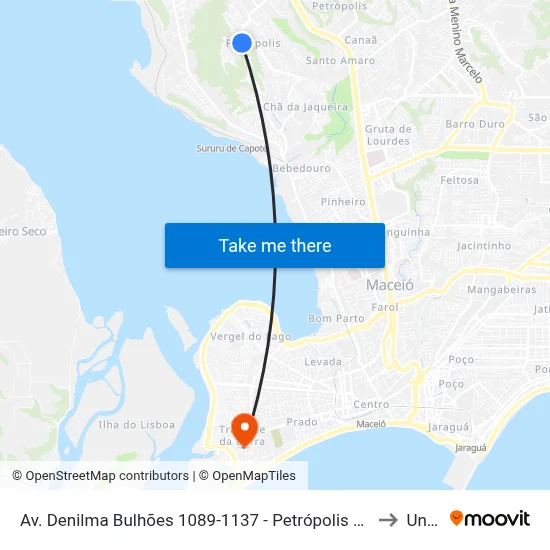 Av. Denilma Bulhões 1089-1137 - Petrópolis Maceió - Al 57062-001 Brasil to Uncisal map