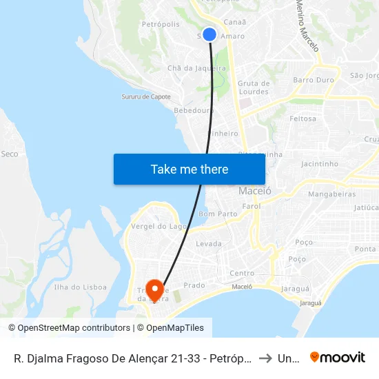 R. Djalma Fragoso De Alençar 21-33 - Petrópolis Maceió - Al Brasil to Uncisal map