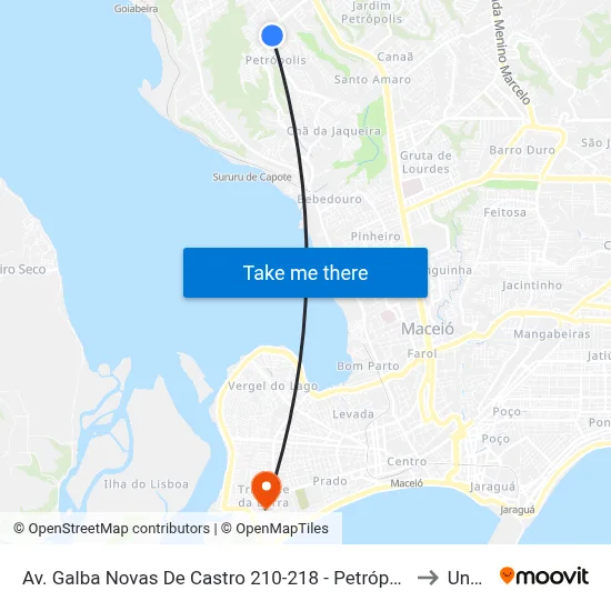 Av. Galba Novas De Castro 210-218 - Petrópolis Maceió - Al Brasil to Uncisal map