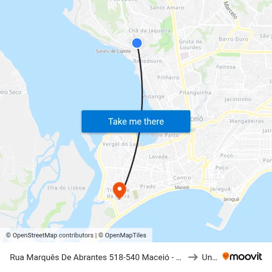 Rua Marquês De Abrantes 518-540 Maceió - Al República Federativa Do Brasil to Uncisal map