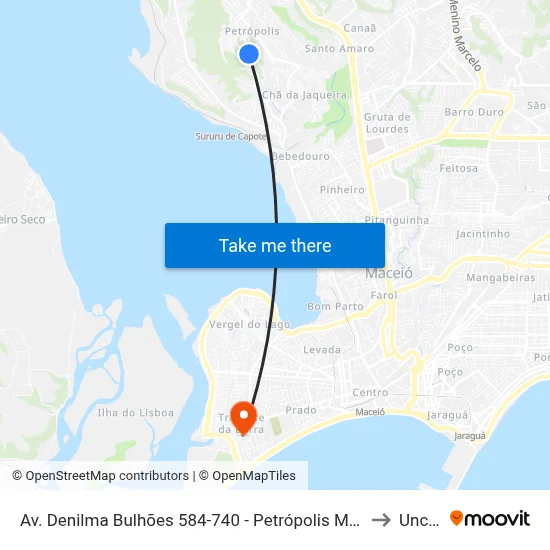 Av. Denilma Bulhões 584-740 - Petrópolis Maceió - Al Brasil to Uncisal map