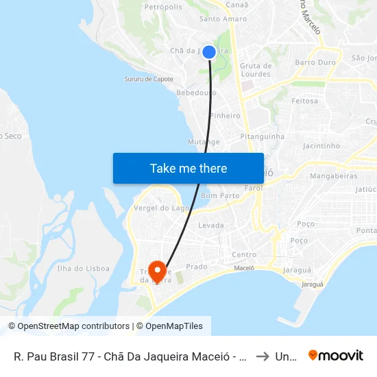 R. Pau Brasil 77 - Chã Da Jaqueira Maceió - Al 57018-542 Brasil to Uncisal map