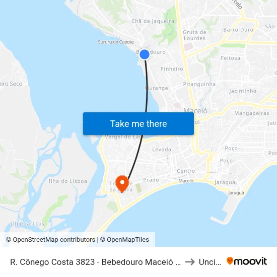 R. Cônego Costa 3823 - Bebedouro Maceió - Al Brasil to Uncisal map