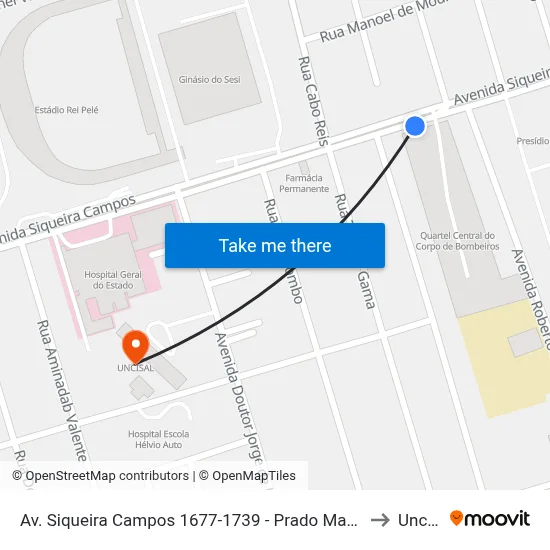 Av. Siqueira Campos 1677-1739 - Prado Maceió - Al Brasil to Uncisal map