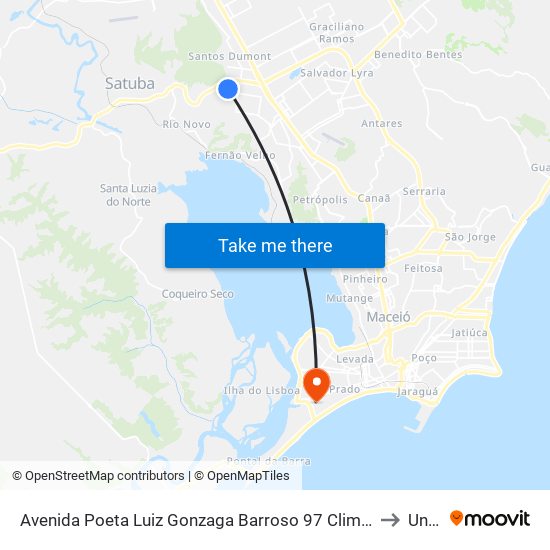 Avenida Poeta Luiz Gonzaga Barroso 97 Clima Bom Maceió - Alagoas Brasil to Uncisal map