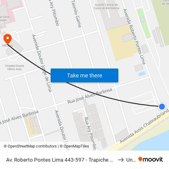 Av. Roberto Pontes Lima 443-597 - Trapiche Da Barra Maceió - Al 57010-385 Brasil to Uncisal map