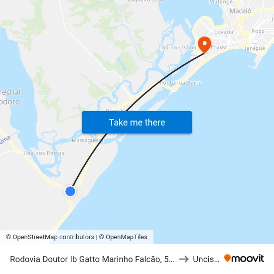 Rodovia Doutor Ib Gatto Marinho Falcão, 550 to Uncisal map