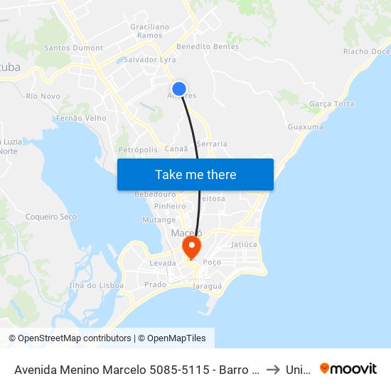 Avenida Menino Marcelo 5085-5115 - Barro Duro Maceió - Al Brasil to Unimed map